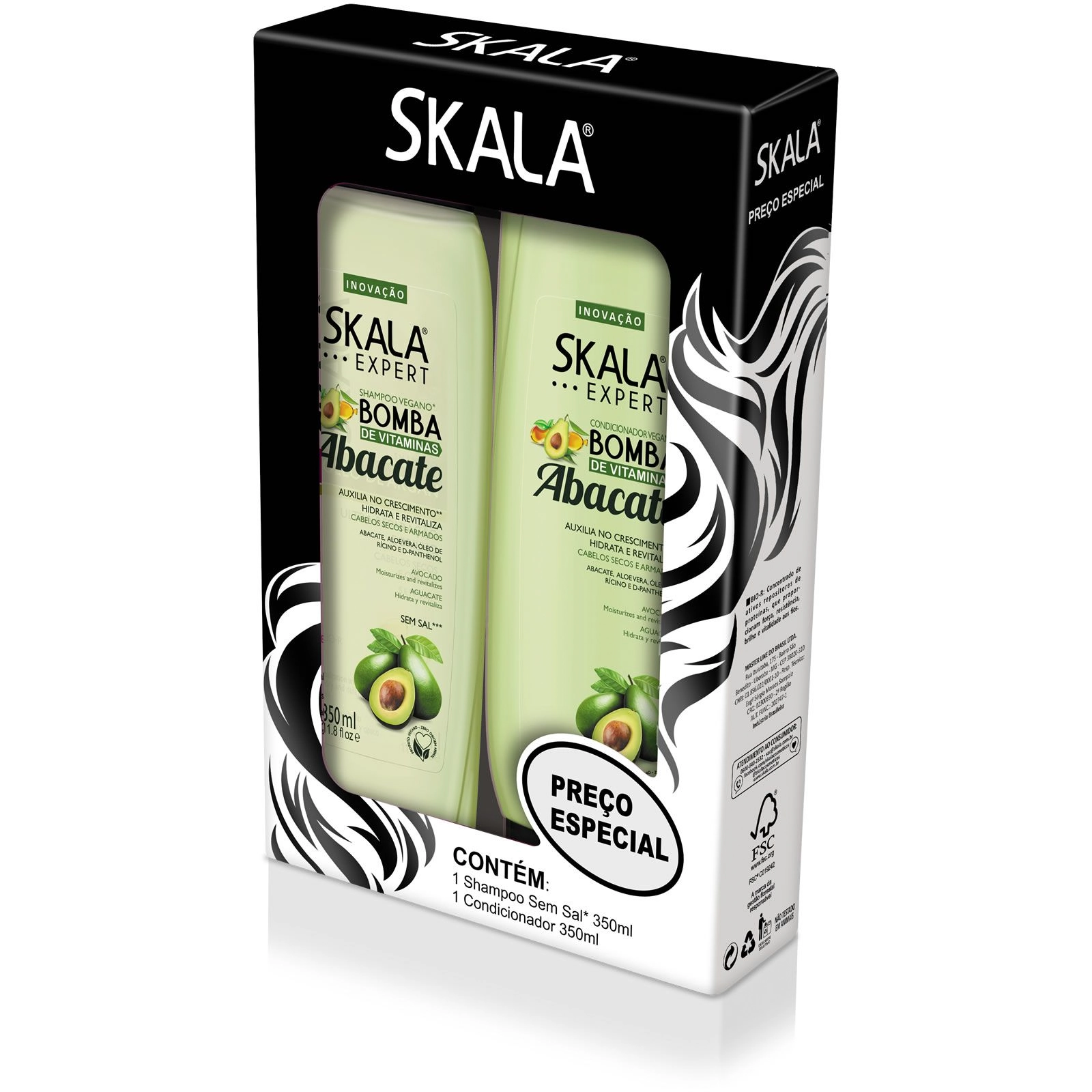 Kit Shampoo+Condicionador Skala Expert Bomba Abacate 325ml