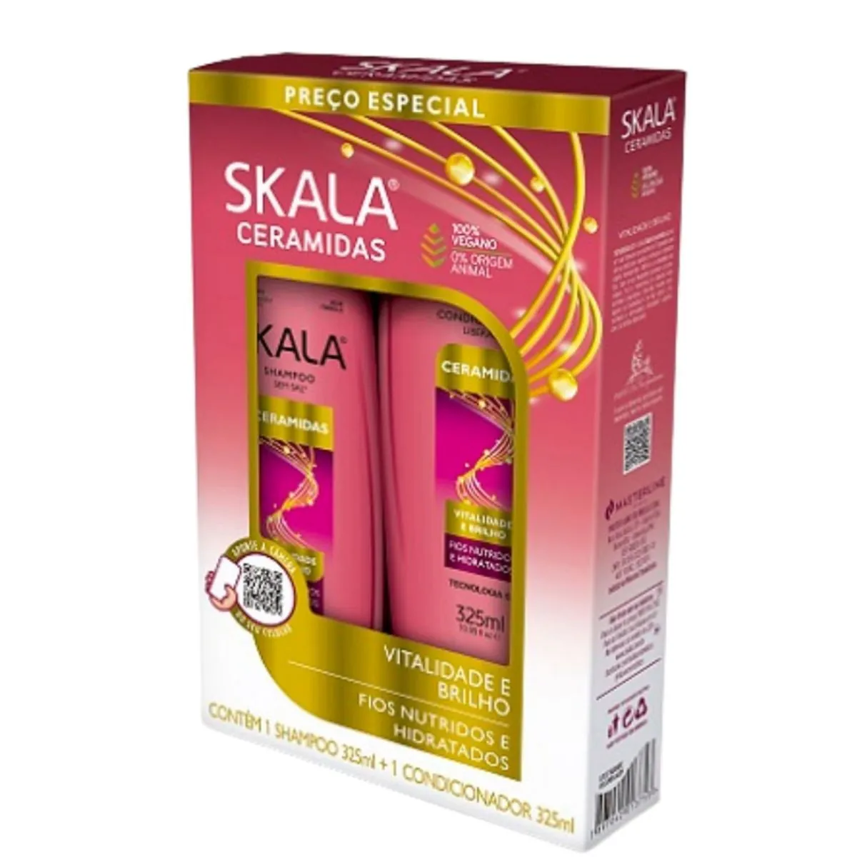 Kit Skala Shampo Condicionado 325ml Ceramidas