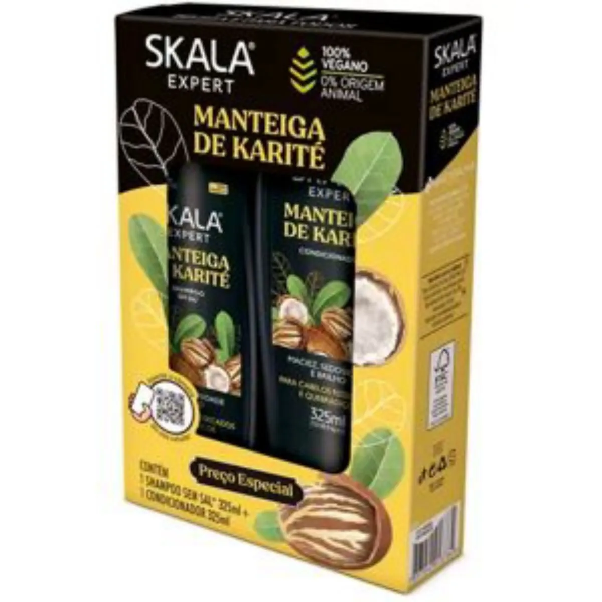 Kit Skala Shampoo Condicionador 325ml Mant Karite