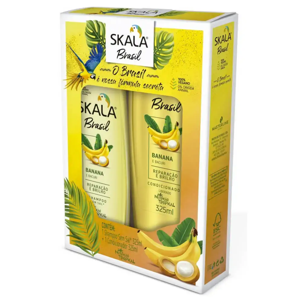 Kit Shampoo + Condicionador Banana e Bacuri Skala 325ml