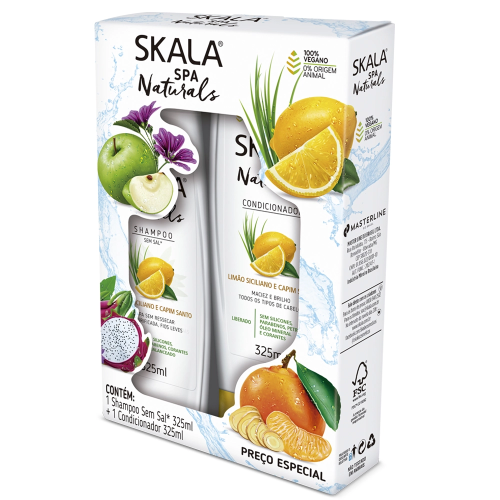 Kit Skala Sh Cond Limao Siciliano/capim Santo 325ml