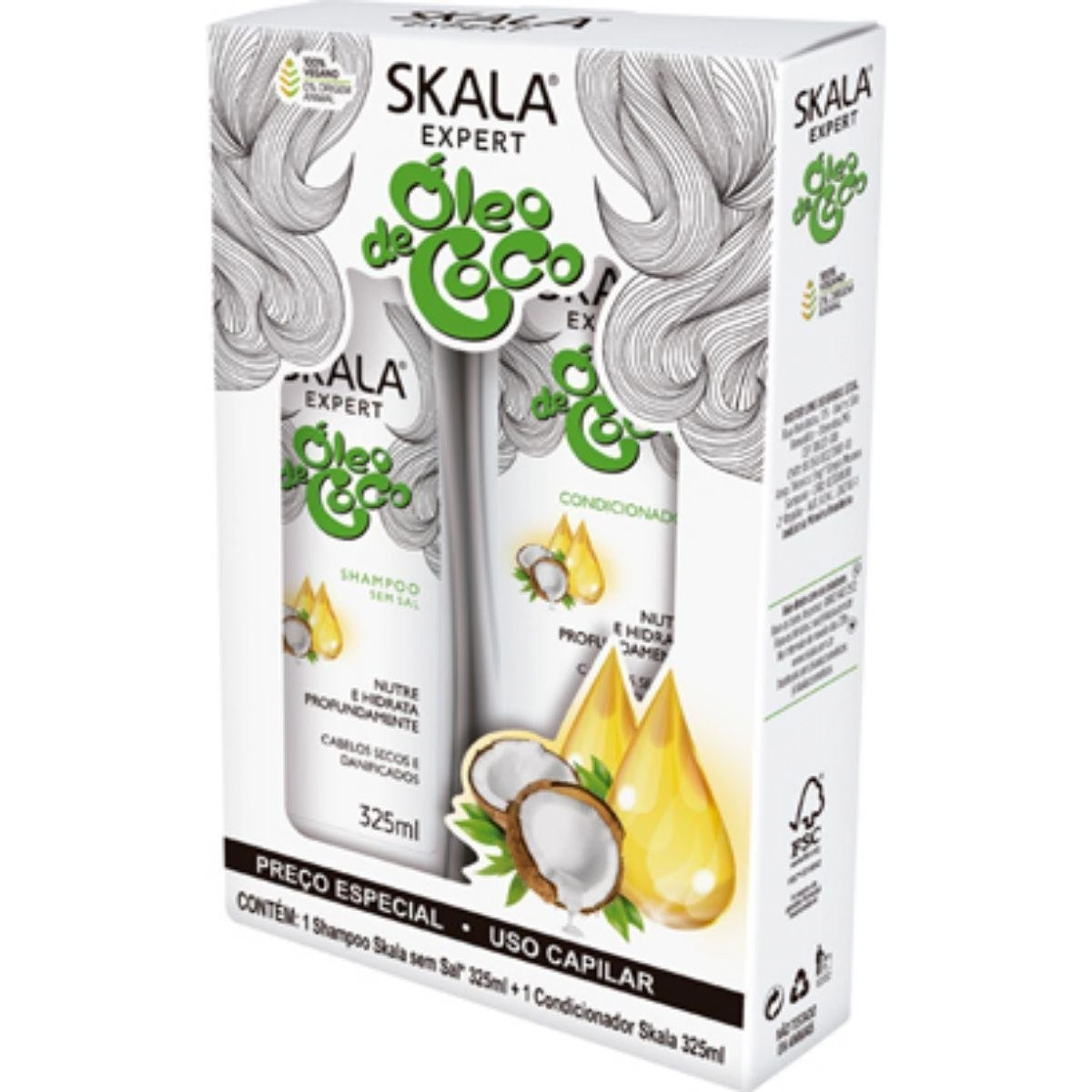 Kit Shampoo + Condicionador Skala Expert Óleo de Coco 325ml