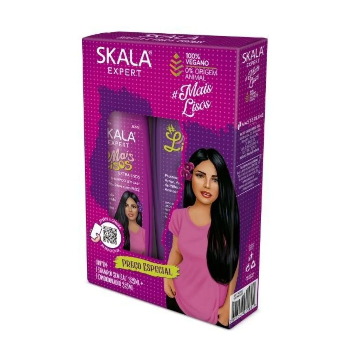 Kit Shampoo E Condicionador SKALA Mais Lisos Frasco 325ml