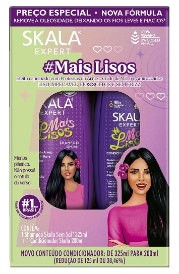 Kit Sh 325ml Cond 200ml Skala Expert Mais Lisos
