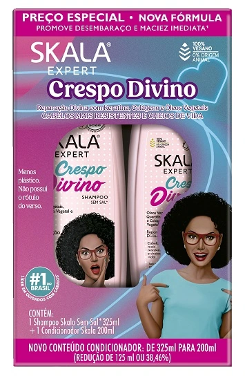 Kit Sh 325ml Cond 200ml Skala Expert Crespo Divino