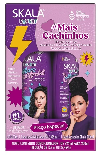 Kit Sh 325ml Cond 200ml Skala Expert Mais Cachinhos