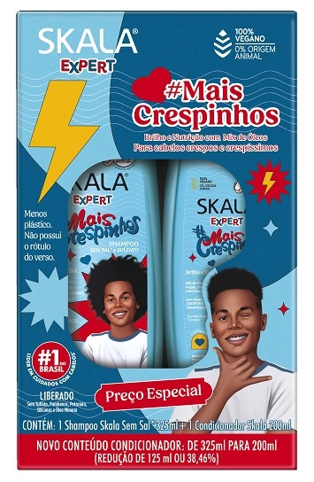 Kit Sh 325ml Cond 200ml Skala Expert Mais Crespinhos