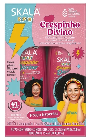 Kit Sh 325ml Cond 200ml Skala Expert Crespinho Divino