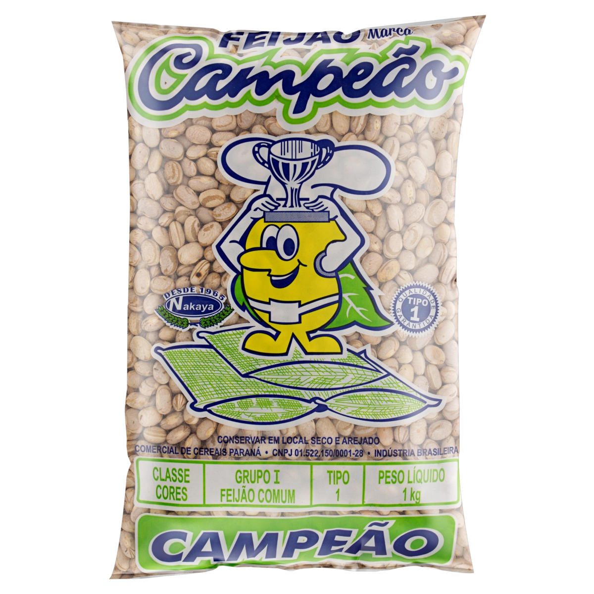 Feijão Carioca Tipo 1 Campeão Pacote 1kg