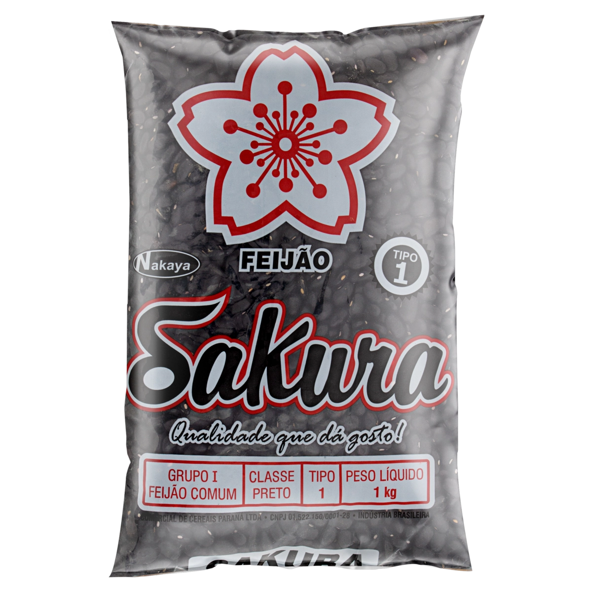 Feijão Preto Tipo 1 Sakura Pacote 1kg