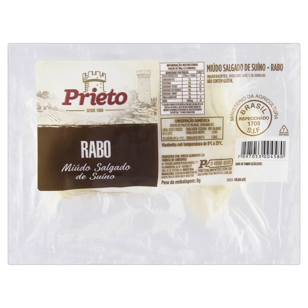 Rabo Suíno Salgado Prieto