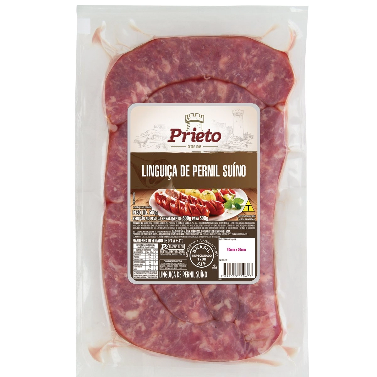 Linguiça de Pernil Prieto 500g