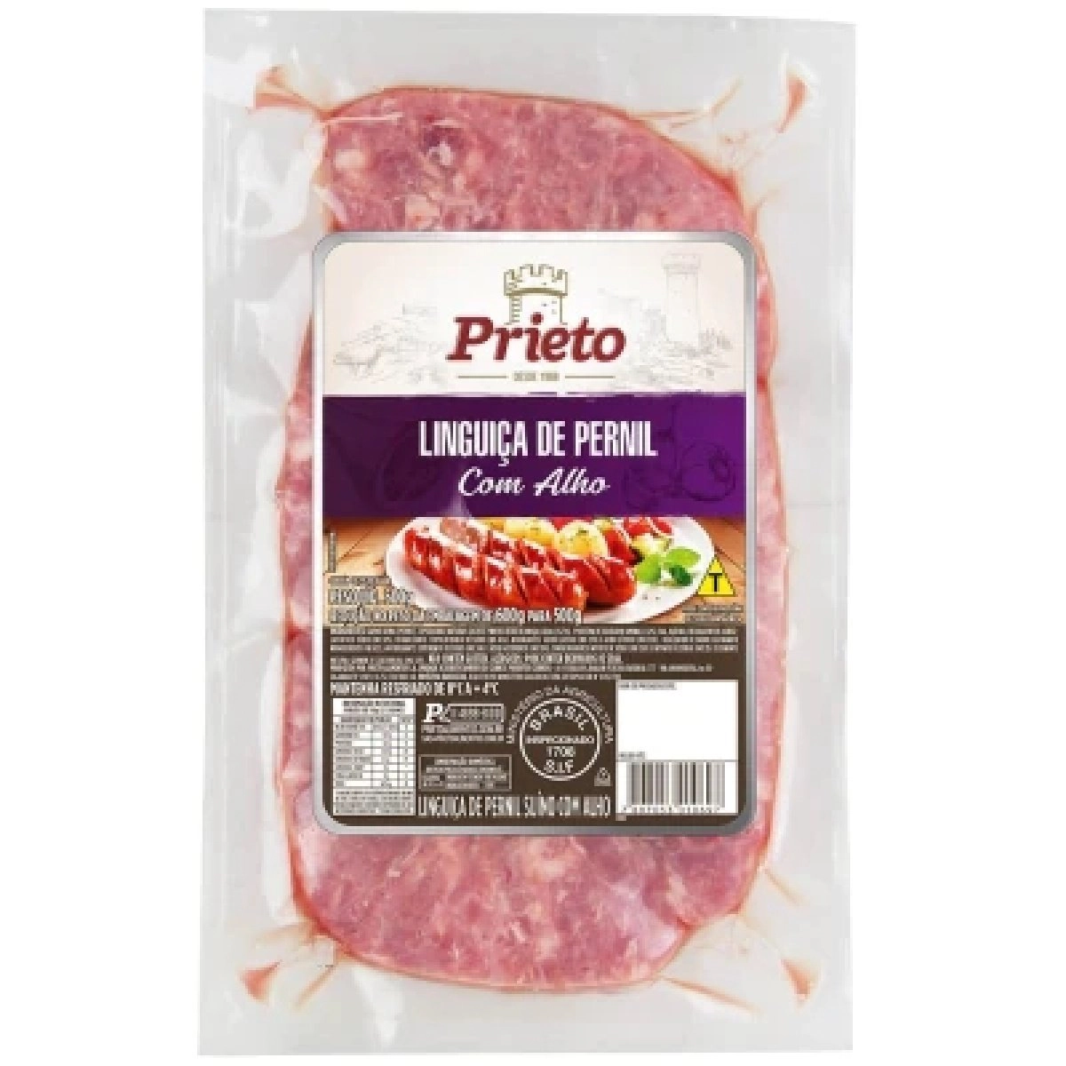 Linguiça de Pernil com Alho Prieto 500g