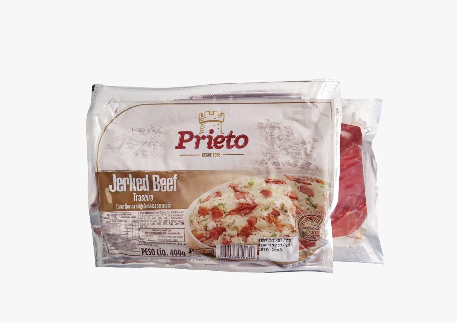 Carne Seca Prieto Traseiro 400g