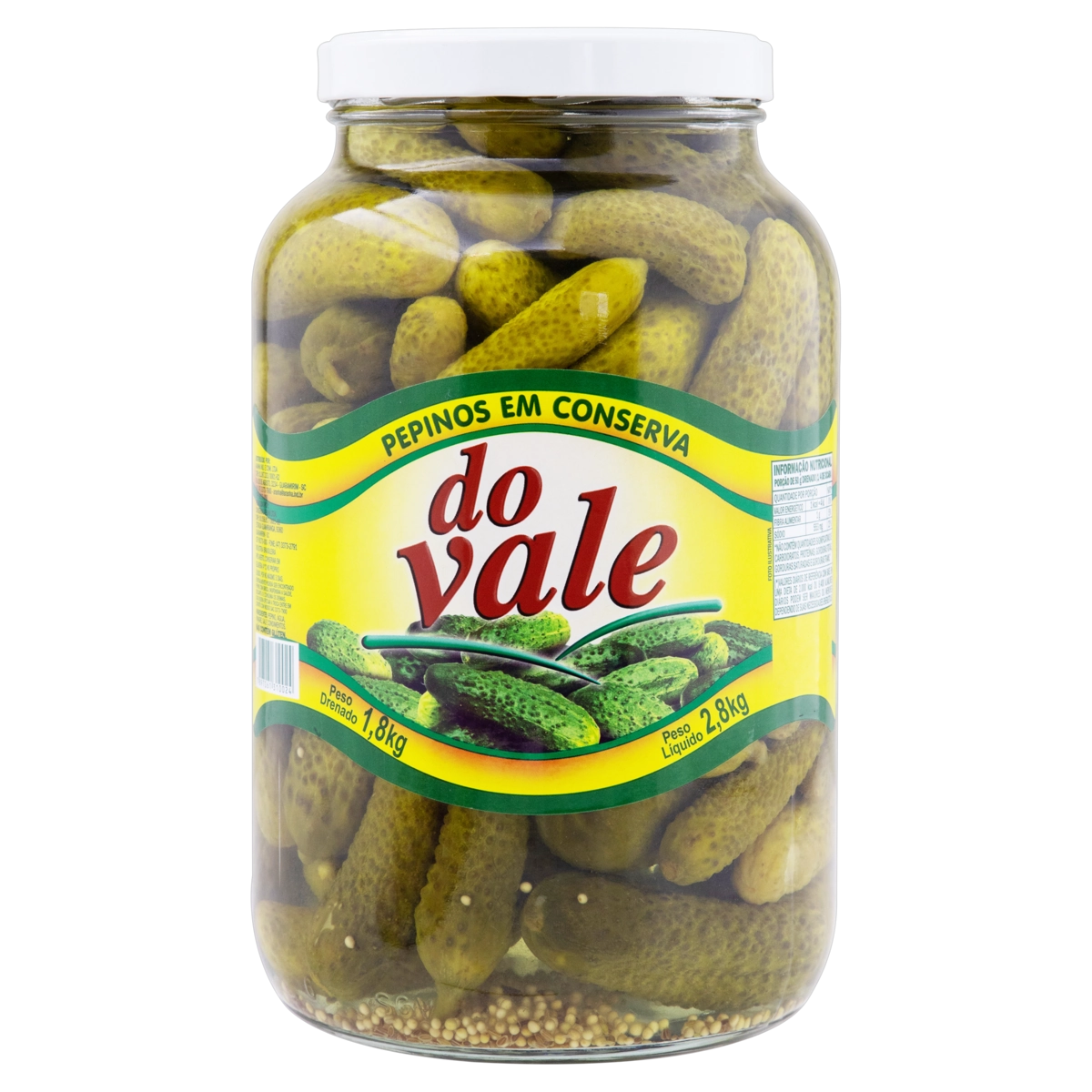 Pepino Em Conserva Do Vale Vidro 1,8kg