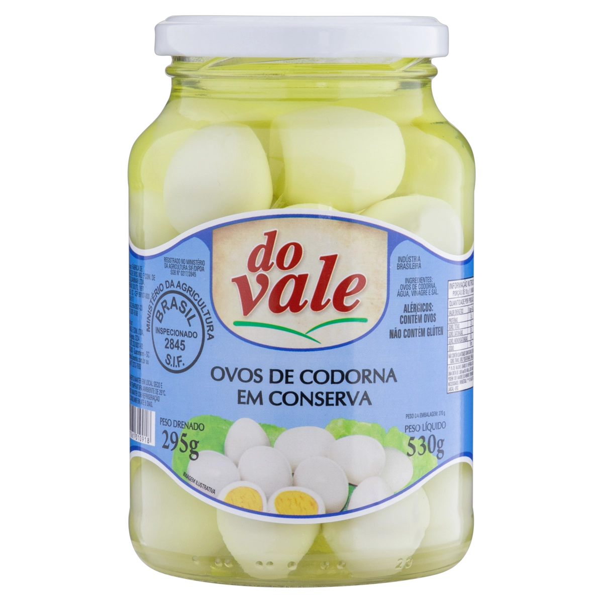 Ovo De Codorna Em Conserva Do Vale Vidro 295g