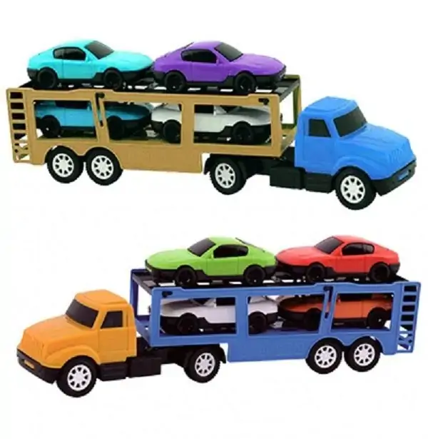 Mini Carreta Cegonha C/4 Carros