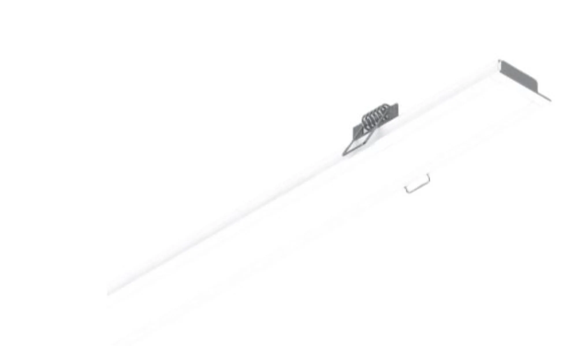Perfil Led De Embutir Branco Texturizado 2,5x1,35x100cm