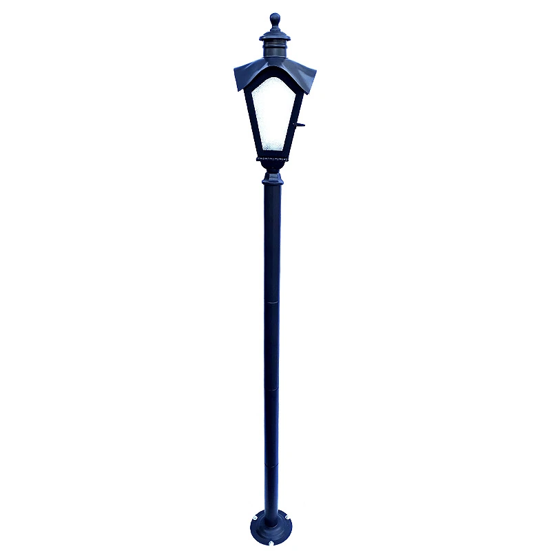 Poste De Ferro Colonial Linha Sinhá 170cm Preto