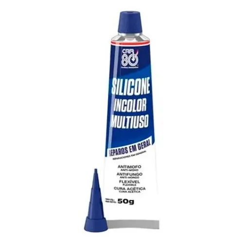 Silicone Multiuso Incolor Acético 50g - CAR 80 CAR80SILMULTI