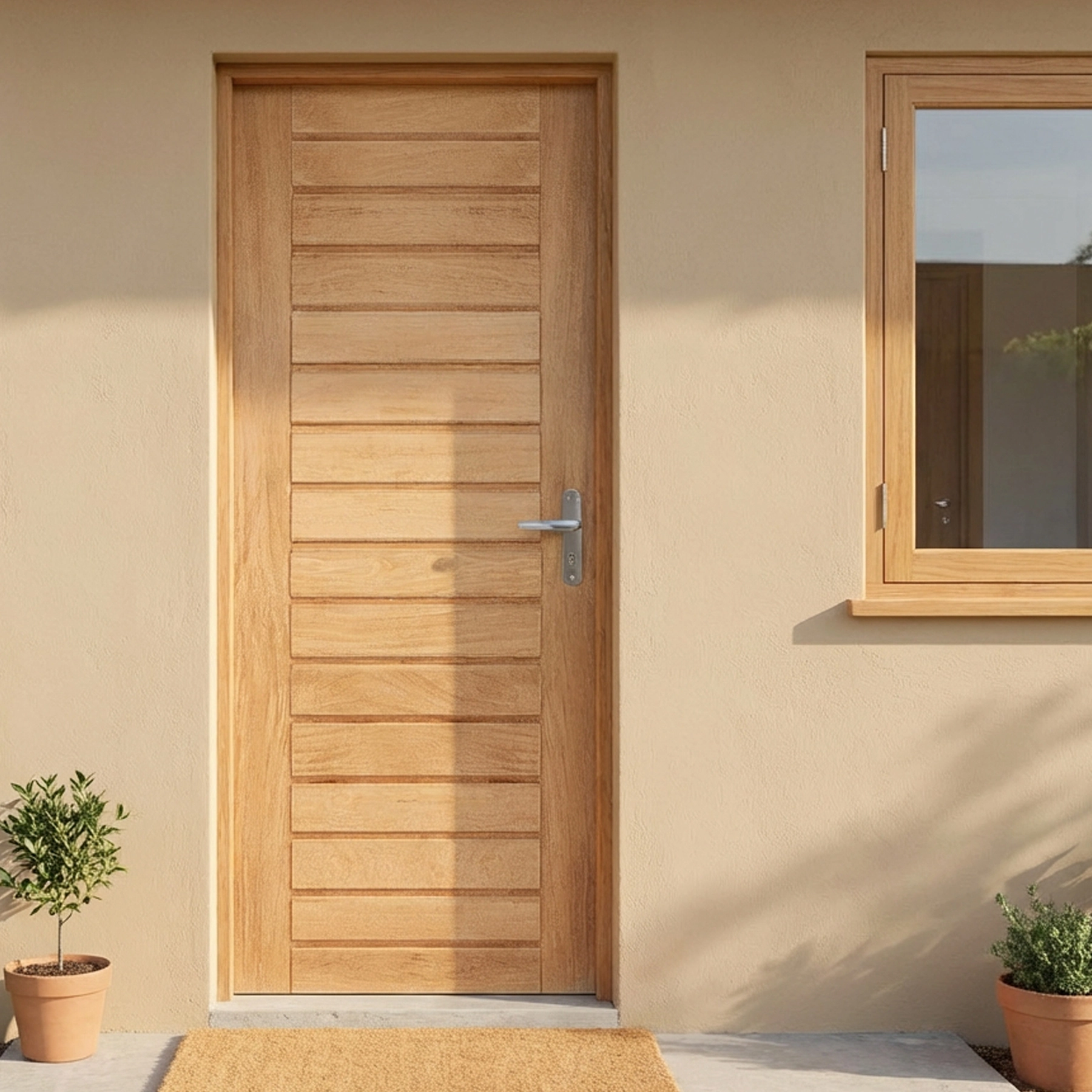 Kit Porta Madeira Eucalipto de Giro Direito 210x80cm com Batente 396 Galon