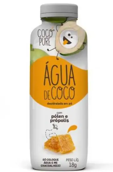 Agua De Coco Em Po C/ Polen E Propolis Cocopure 18g