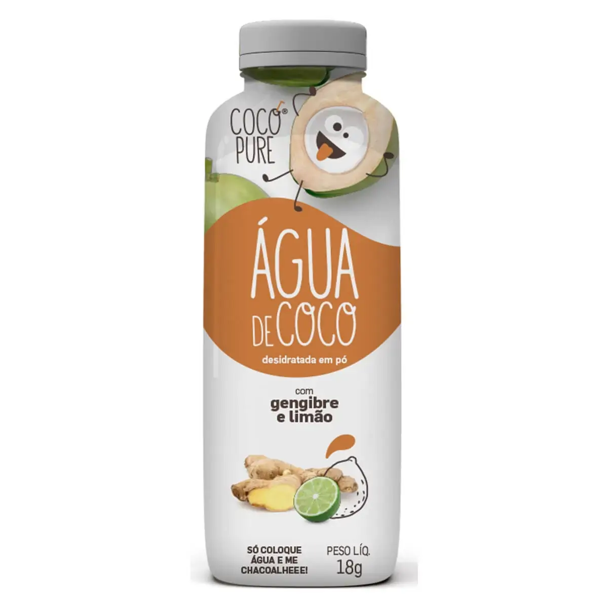 Agua De Coco Em Po C/ Geng E Limao Cocopure 18g