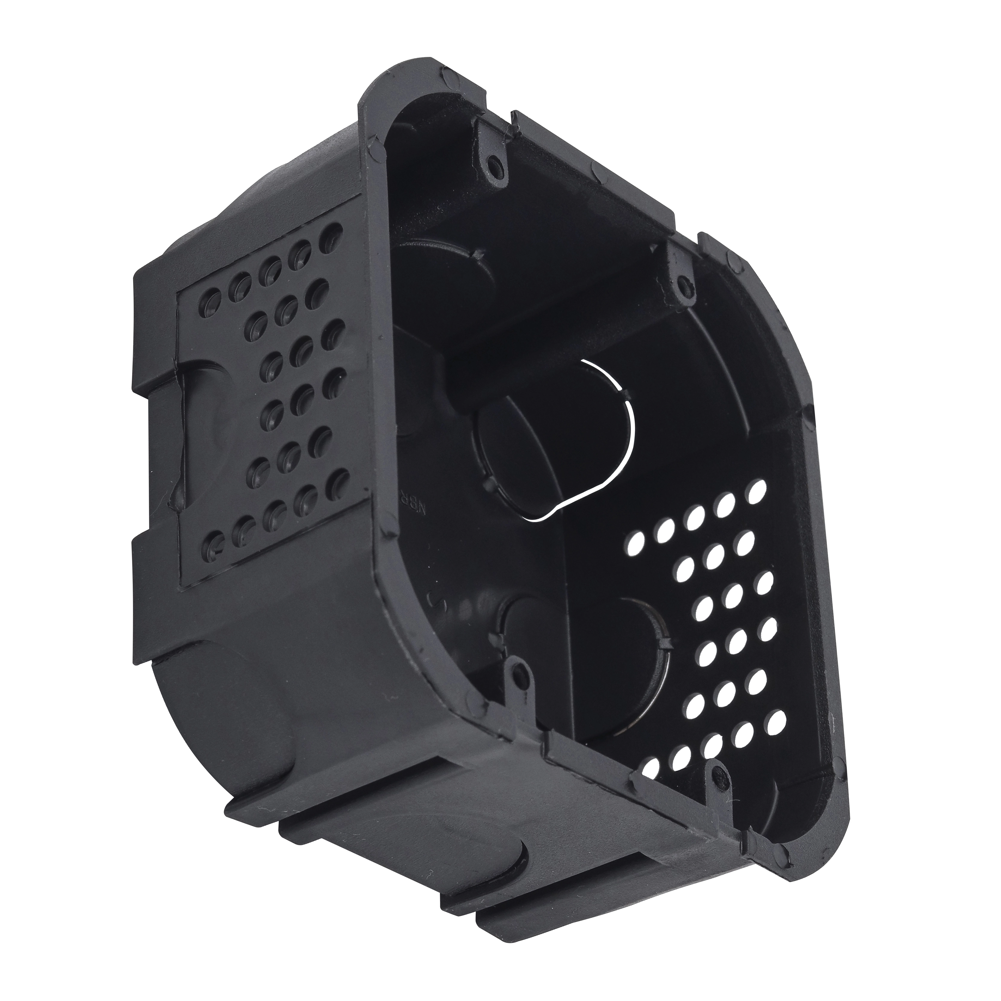 Caixa de Luz 4x4 Quadrada para Drywall Preto Nanoplastic