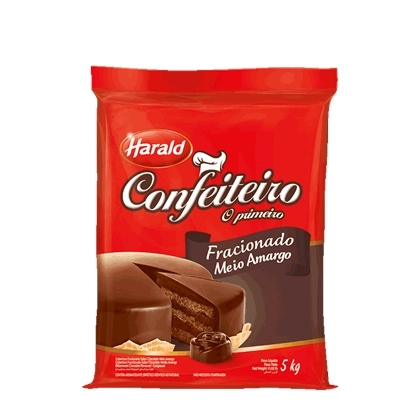 Cobertura Harald Confeiteiro Fracionado Chocolate Meio Amargo 5kg