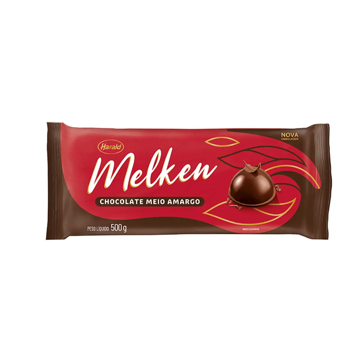 Chocolate Meio Amargo Melken Pacote 500g