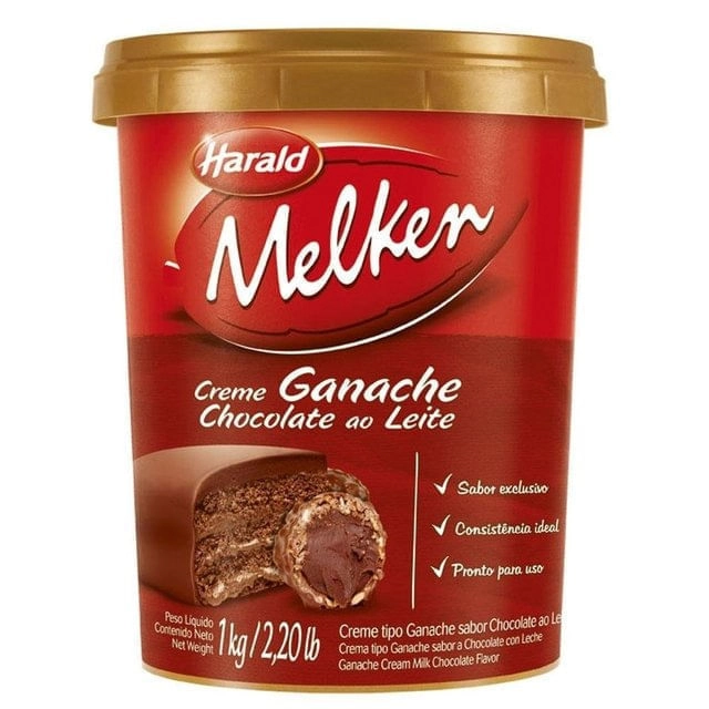 Creme Ganache Chocolate Ao Leite Melken Pote 1kg