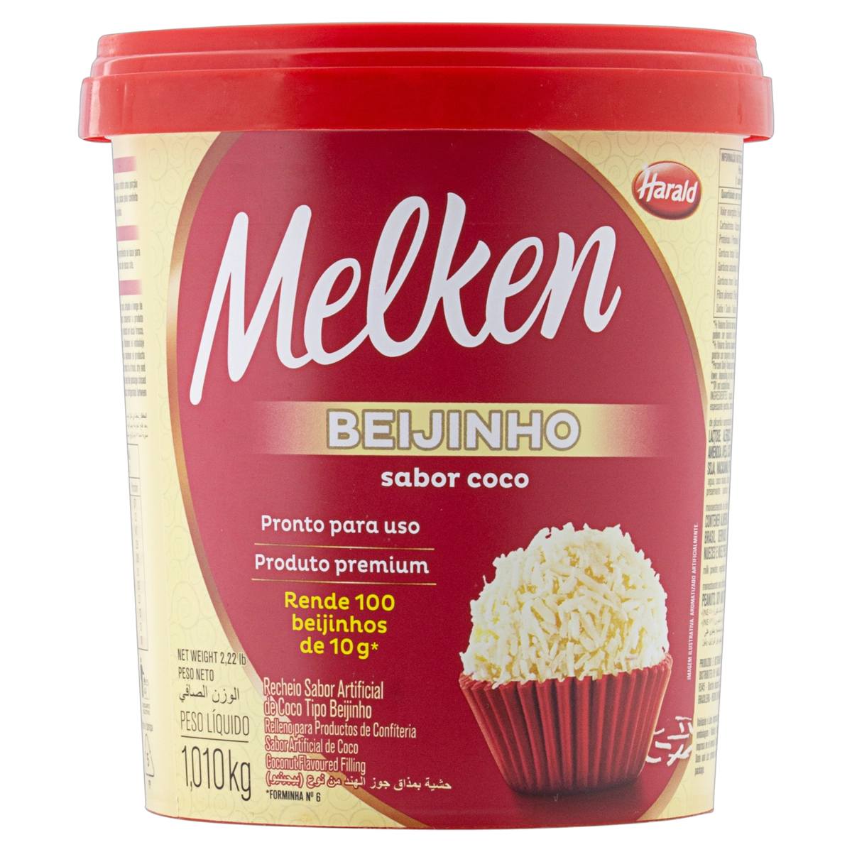 Recheio Beijinho Melken Pote 1,01kg