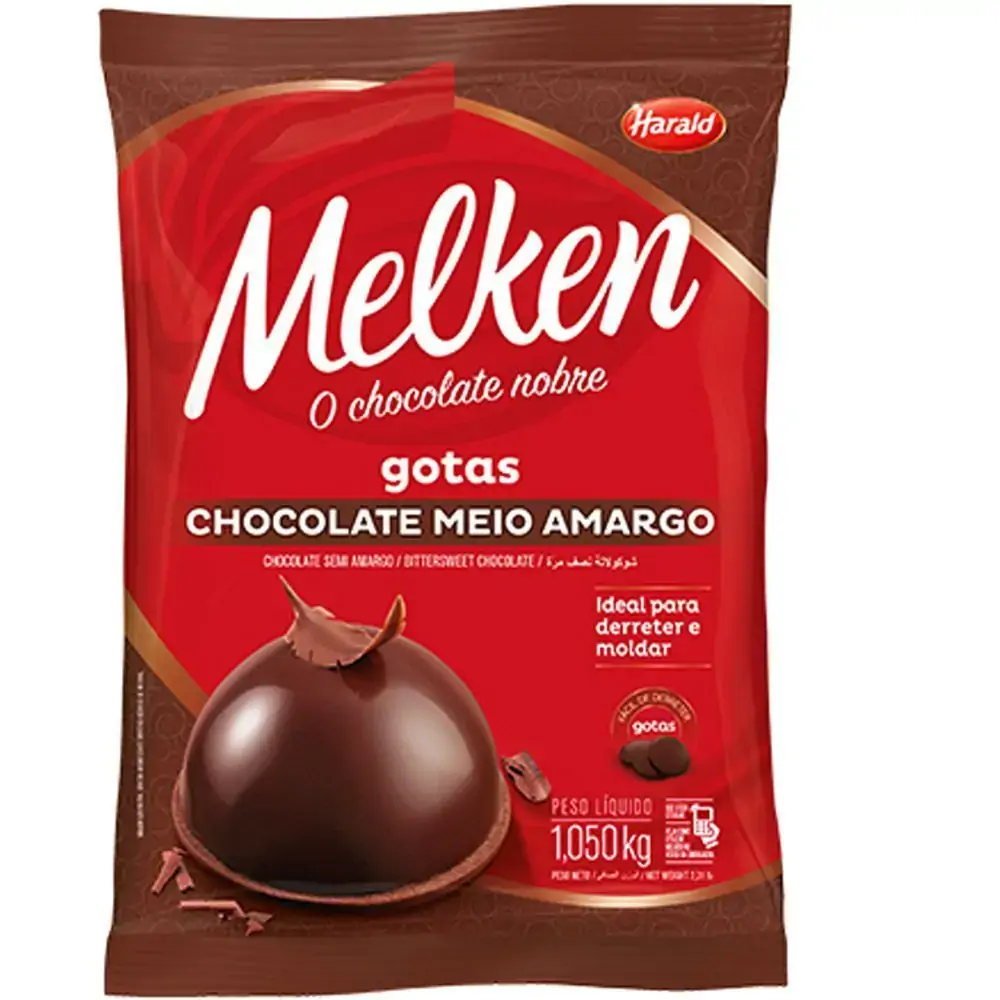 Chocolate Melken Gotas Meio Amargo 1,