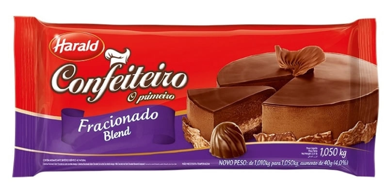 Cobertura Fracionada Chocolate Confeiteiro Blend Pacote 1,05kg