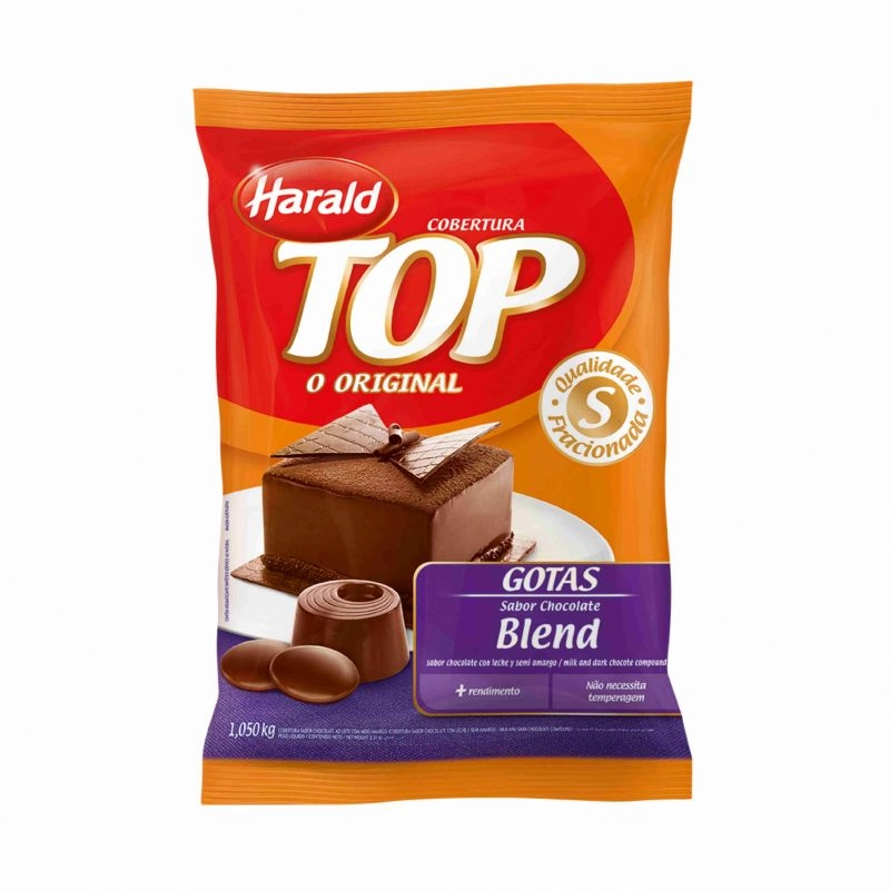Gotas De Chocolate Fracionado Top Blend 1050g Harald