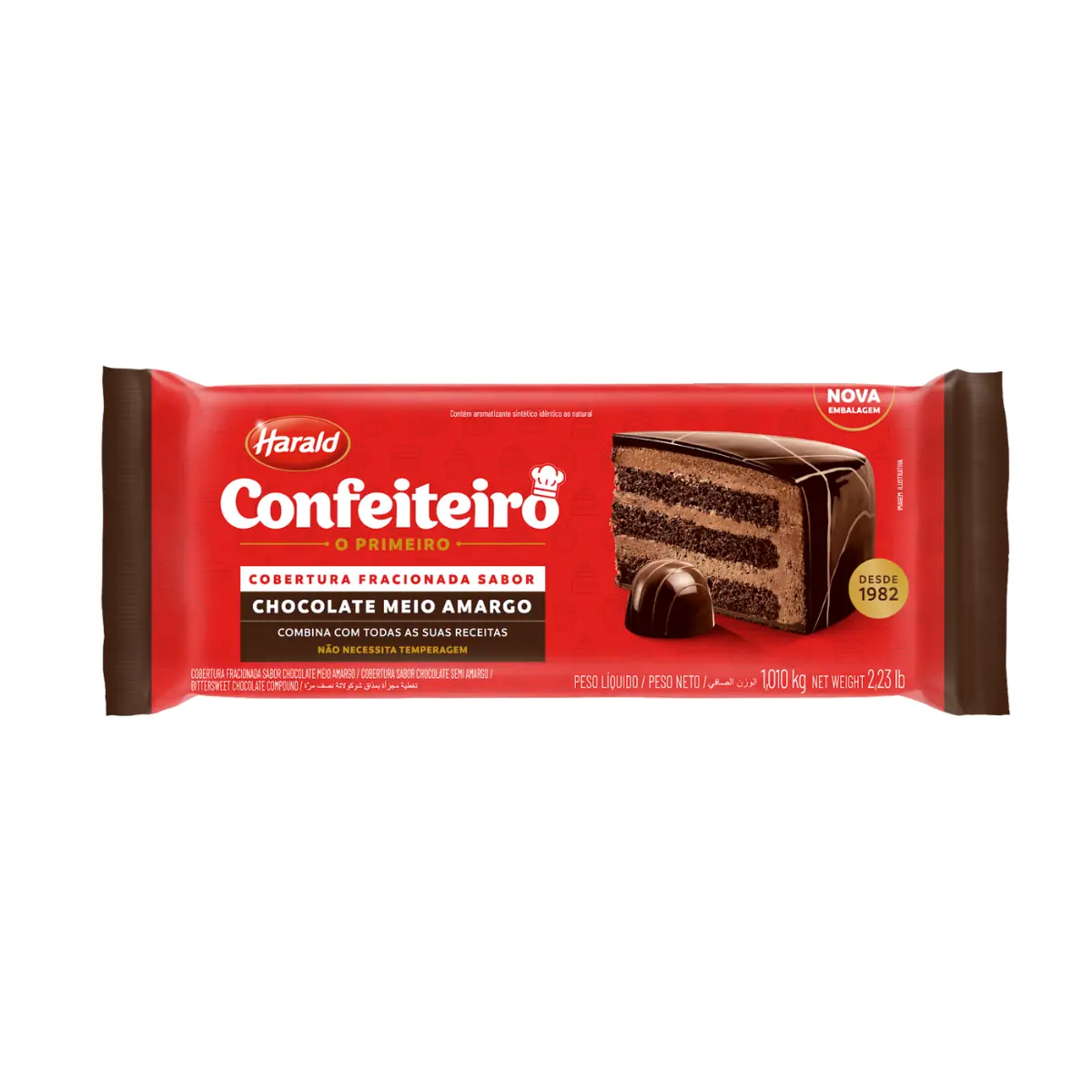 Choco Confeiteiro Cob Meio Amargo 500g 104574 Harald