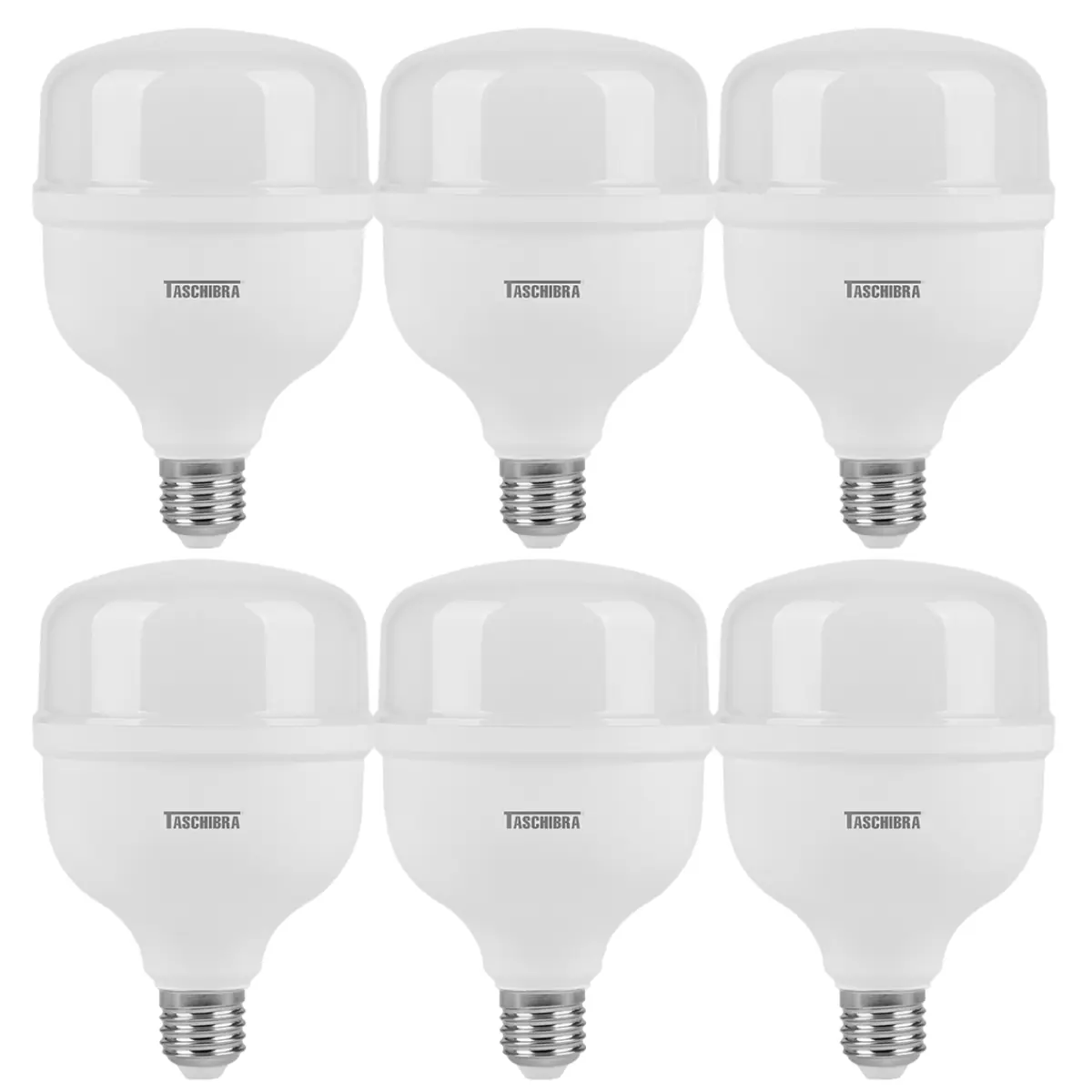 Lâmpada High LED Bulbo 40W E27 6500K Taschibra Kit 6 Unidades