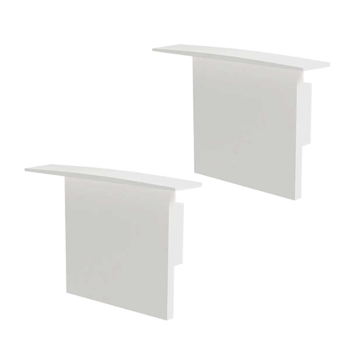 Kit Acessórios Taschibra Para Perfil Embutir 3,5x5cm Spire 50 Branco
