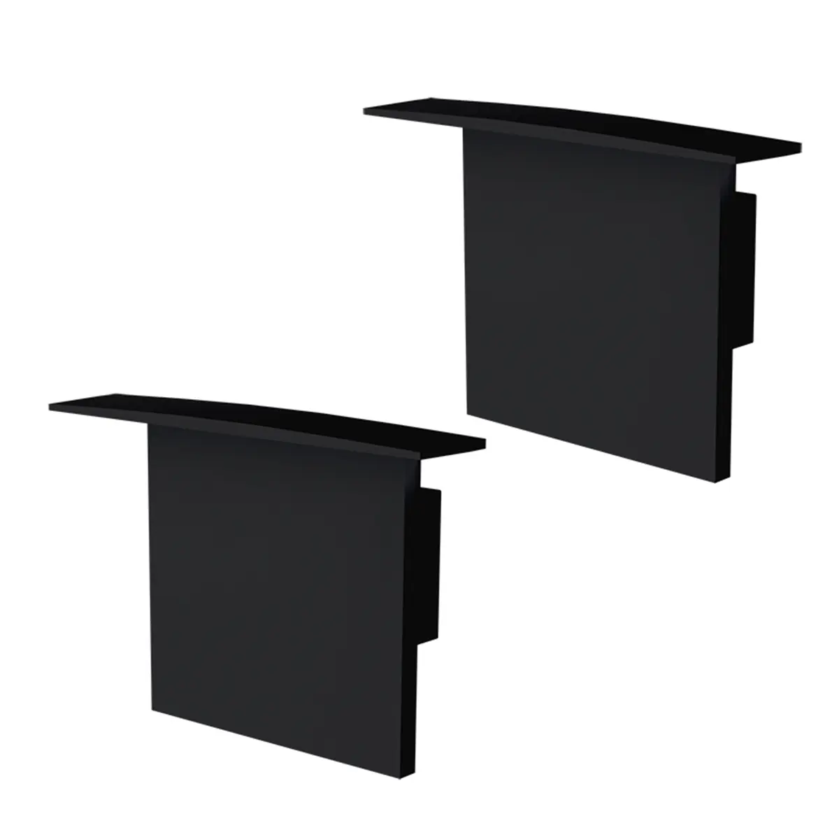 Kit Acessórios Taschibra Para Perfil Embutir 3,5x5cm Spire 50 Preto