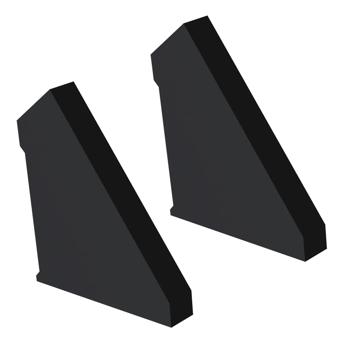 Kit Acessórios Taschibra Para Perfil Sobrepor 1,5x1,7cm Vertex L15 Preto