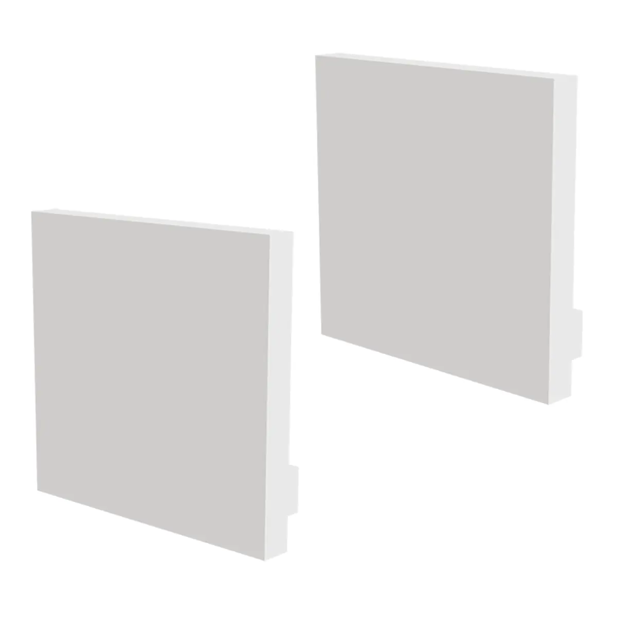 Kit Acessórios Taschibra Para Perfil Sobrepor Cimo Branco