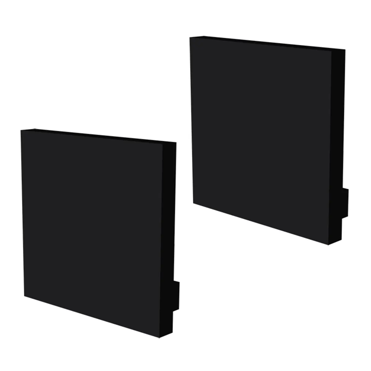 Kit Acessórios Taschibra Para Perfil Sobrepor Cimo Preto