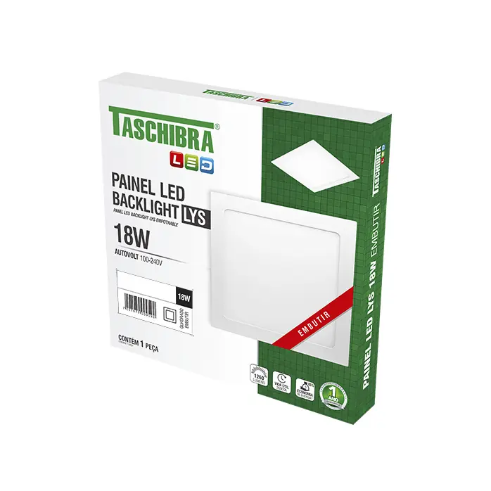 Taschibra Painel Led 18w Lux Quadrado Embutir