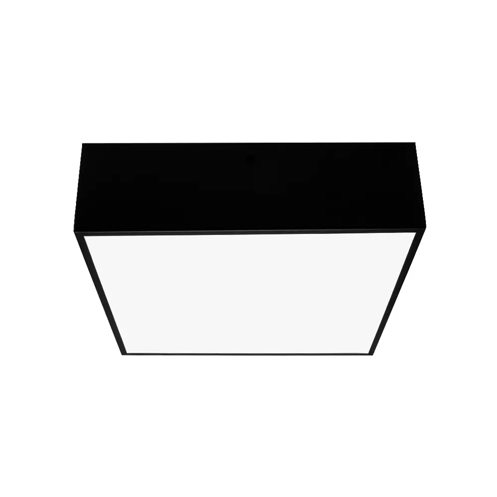 Plafon Taschibra Quadra Quadrado 4xe27 Bivolt Preto