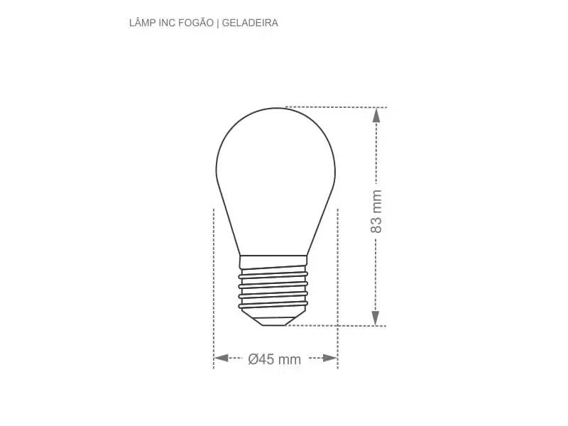 Lâmpada Incandescente Para Fogão/geladeira Clara 40w Taschibra