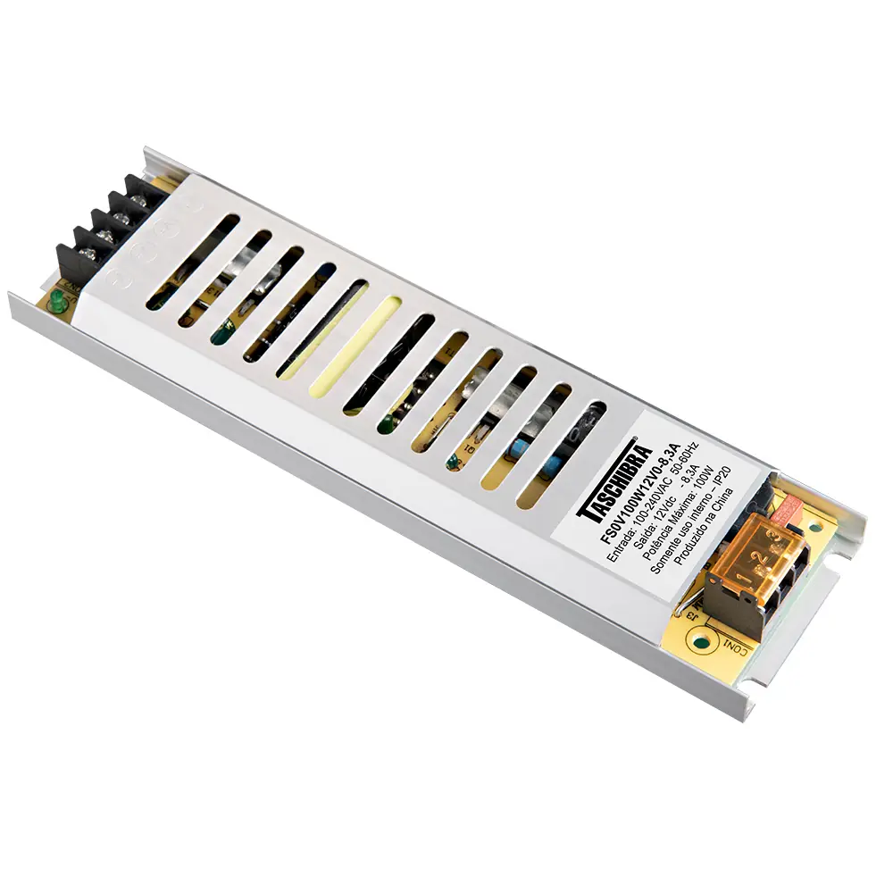 Fonte Taschibra Chaveada Slim 100w 8,3a 12v Autovolt