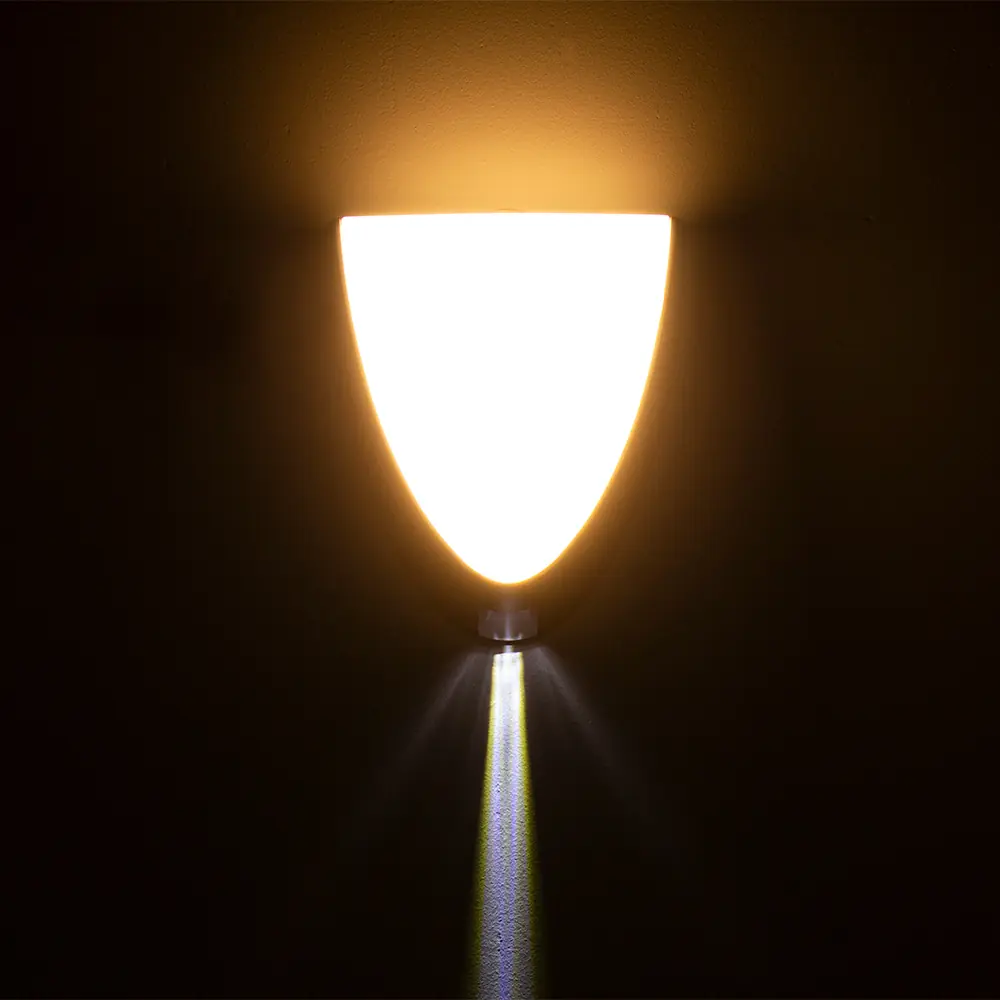 Arandela De Led Taschibra Face Ip65 Facho 24w Preta Bivolt 2700k Amarelo Quente