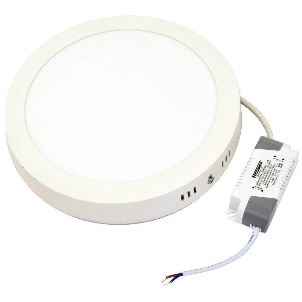 Plafon Painel Led Redondo Sobrepor 18w 6500k Bivolt Taschibra