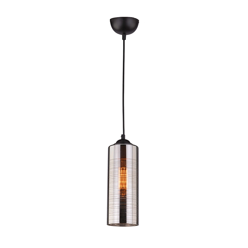 Pendente Cilíndrico De Vidro 3020 Taschibra Cromado