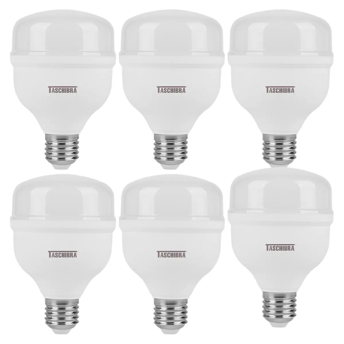 Lâmpada High LED Bulbo 20W E27 6500K Taschibra Kit 6 Unidades
